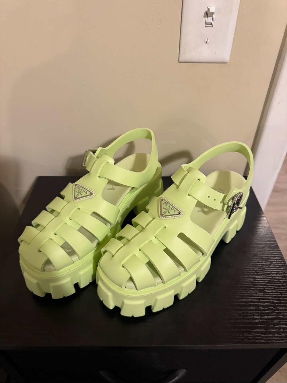 Prada Rubber Monolith sandals